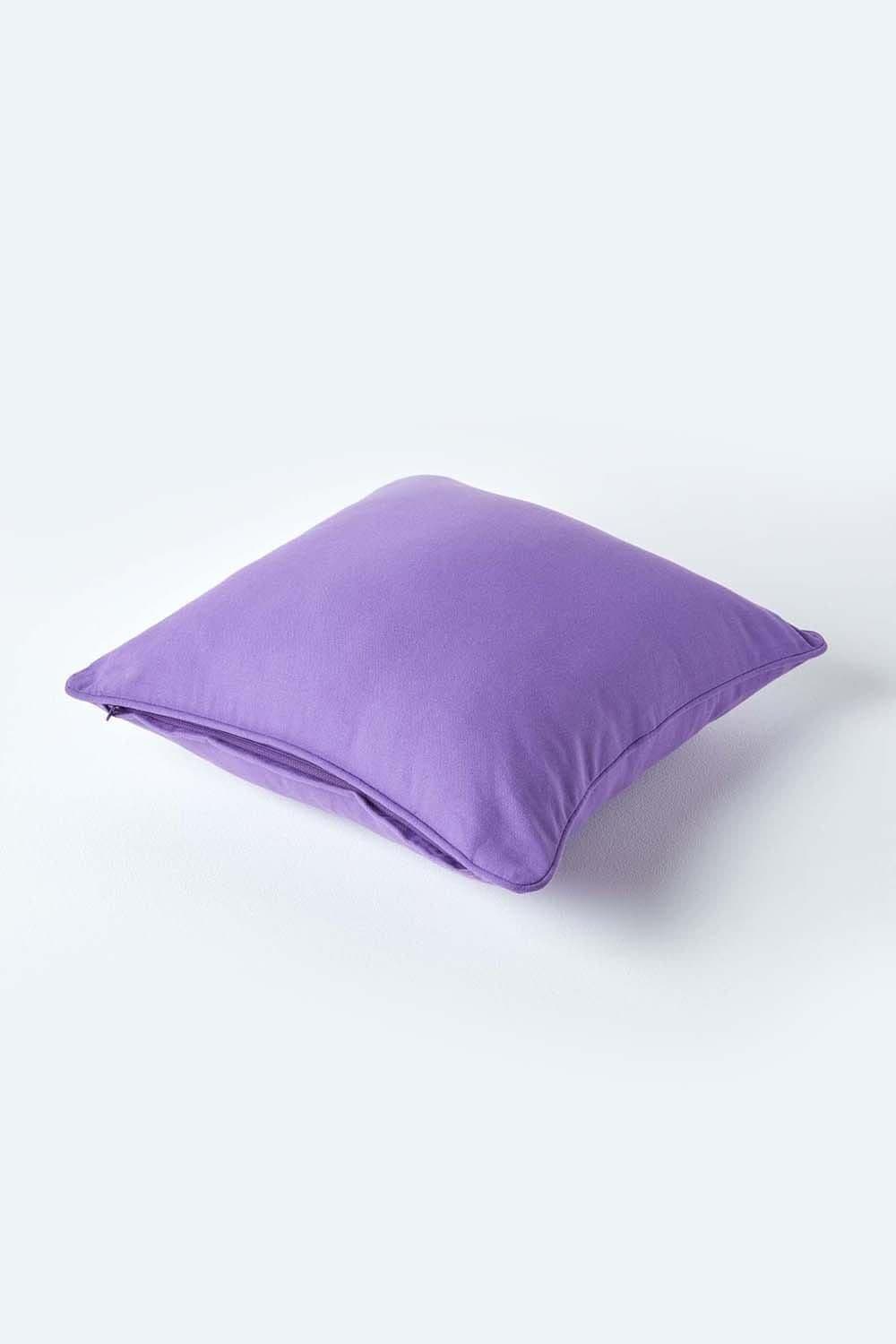Homescapes Cotton Plain Cushion Cover image 3