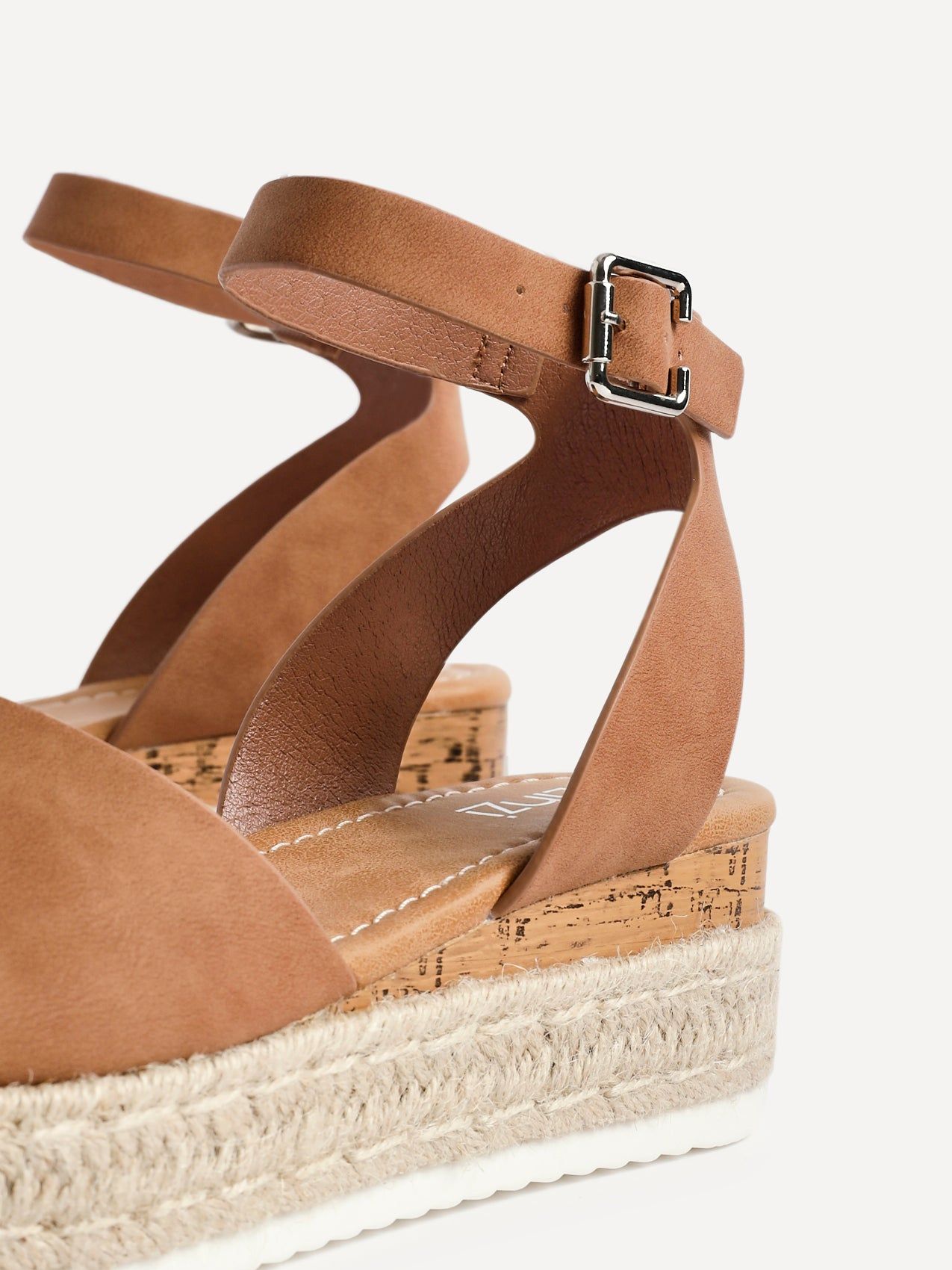Linzi Paradise Tan Nubuck Espadrille Flatform Sandals image 5