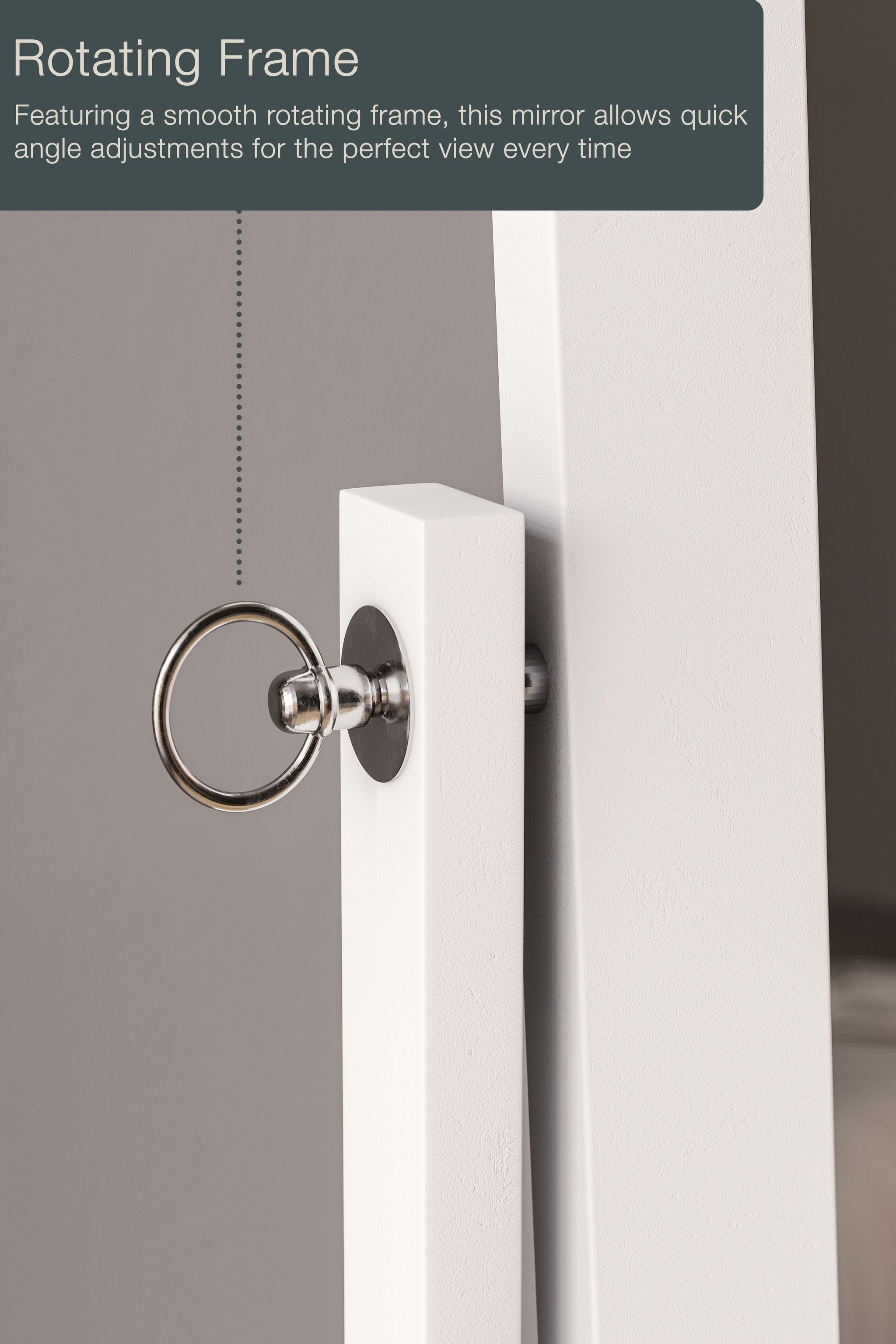 Home Discount Vida Designs Nishano Rectangle Cheval Mirror Full Length Rotating Frame image 4