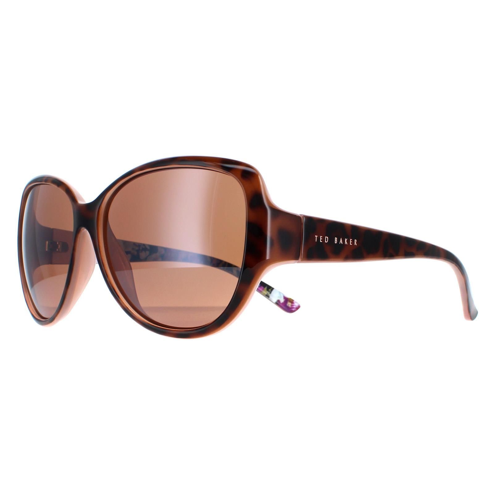 Ted Baker Oval Havana Brown Flower Print Brown TB1394 Shay image 2