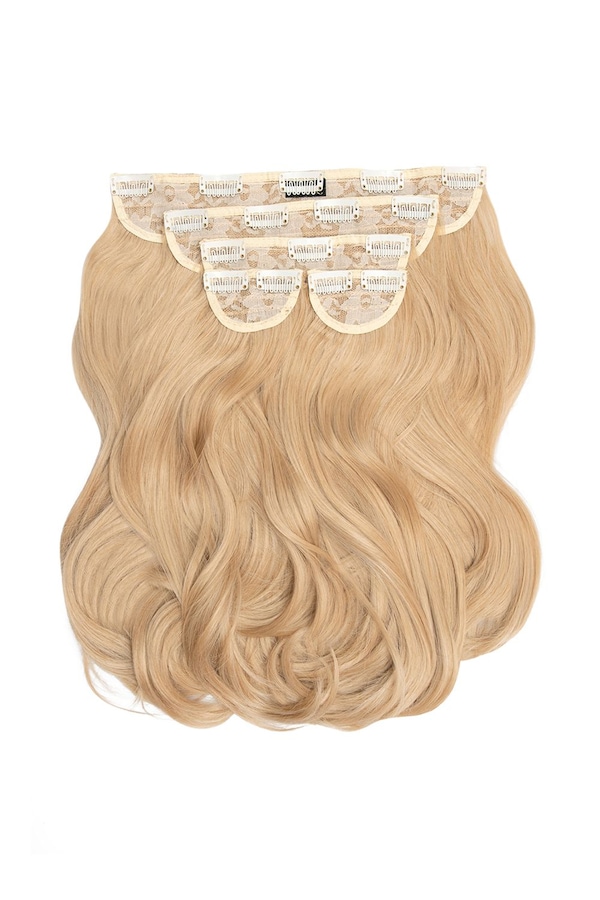 Lullabellz Super Thick 16" 5 Piece Blow Dry Wavy Clip In Extensions Honey Blonde