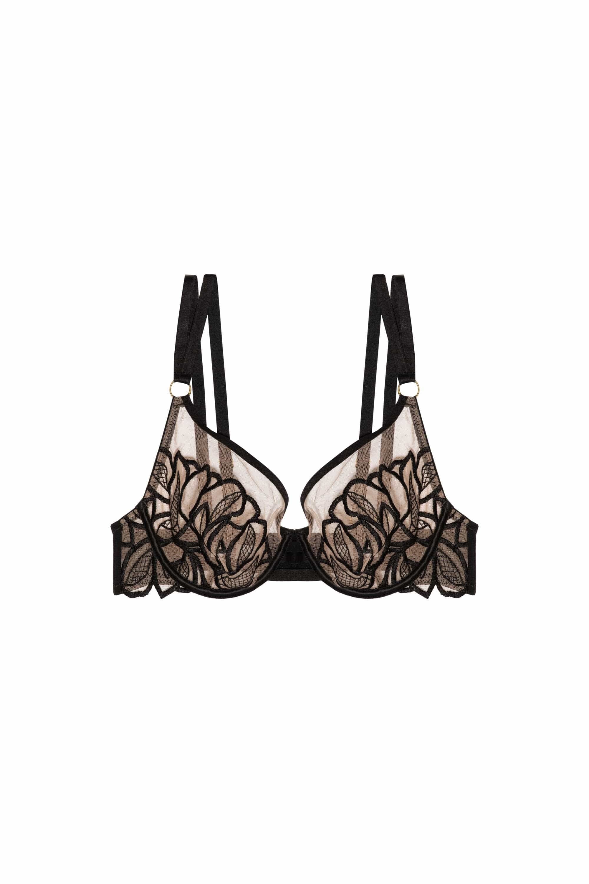 Playful Promises Lilith Black Graphic Embroidery 'Bra' image 4