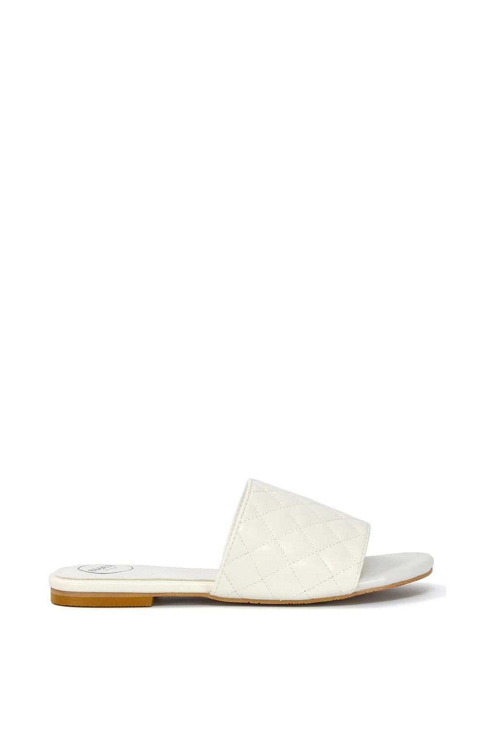 XY London 'Saylor' Quilted Detail Strappy Sandal Flat Sliders image 1