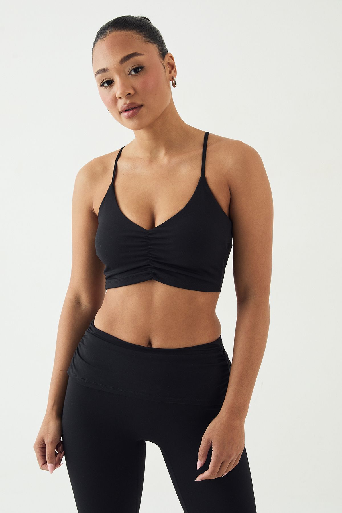 DSGN Studio DSGN Studio Ultra Sculpt Ruched Internal Padding Sports Bra Black