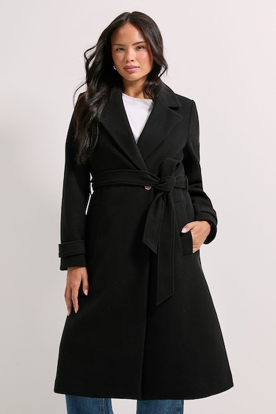 Dorothy Perkins Belted Coat Black