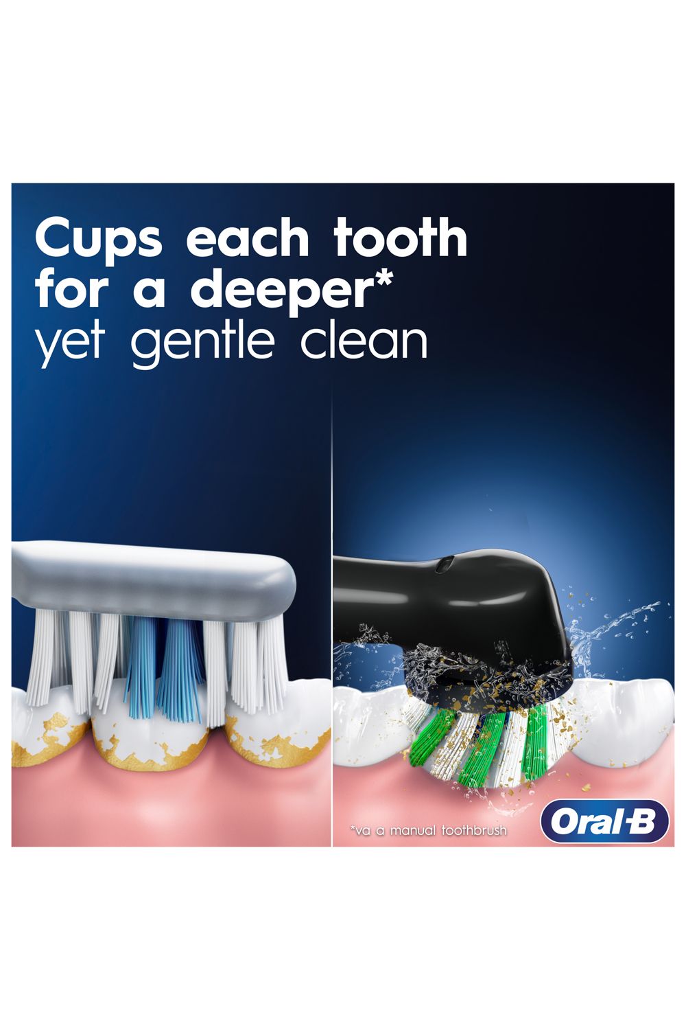 Oral B Vitality Pro Black & Blue Duo Toothbrushes Multi image 2