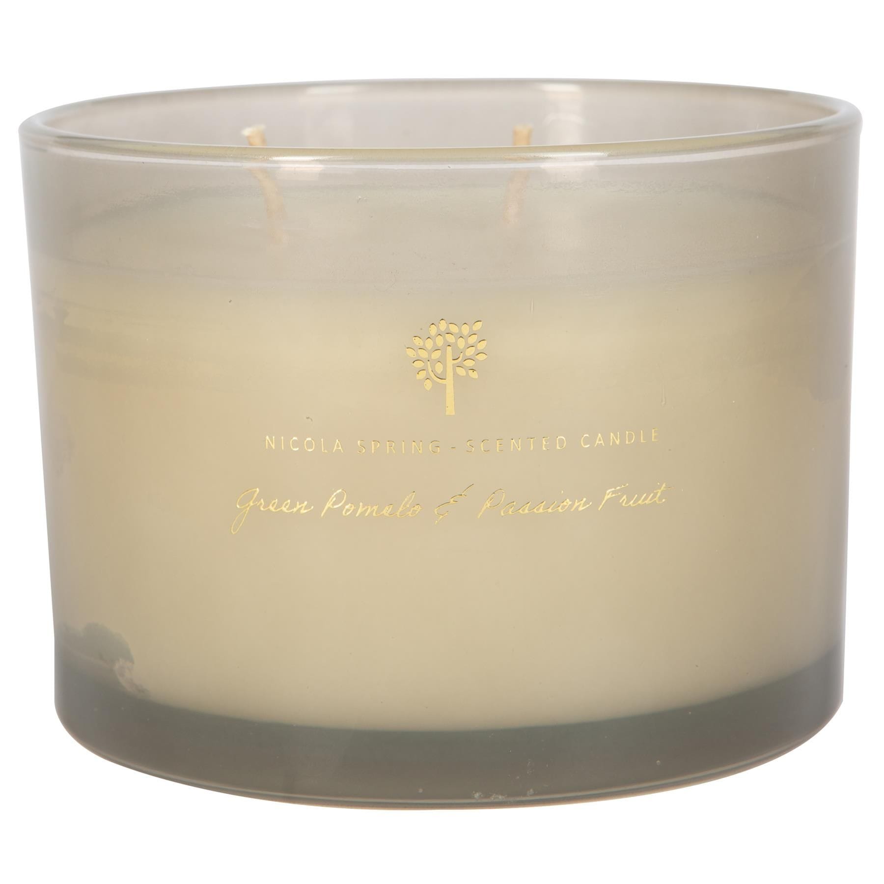 Nicola Spring 350g Pomelo & Passion Fruit Soy Wax Candle - Double Wick Fruity Jar image 1