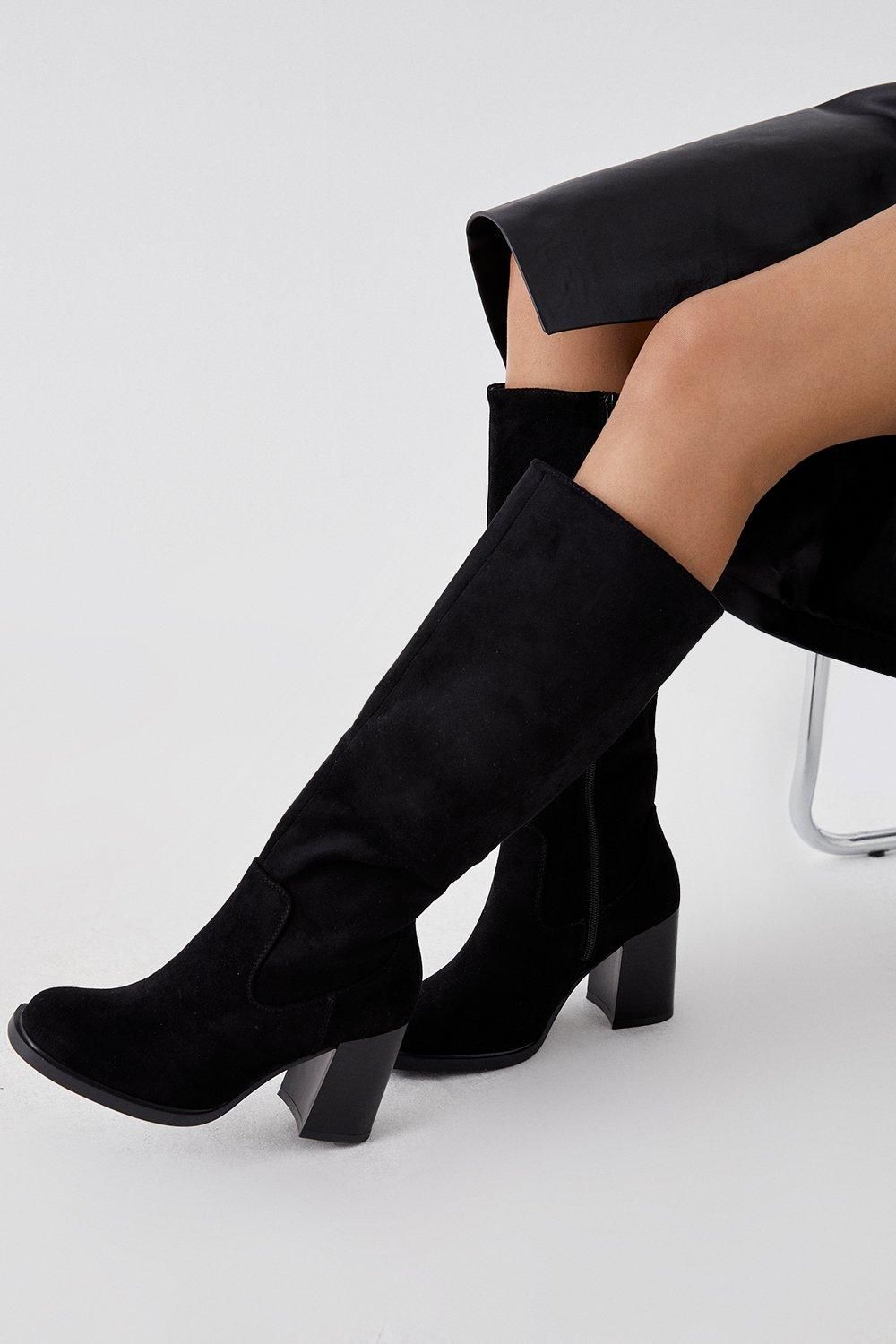 Oasis Platform Knee High Boots Black image 1
