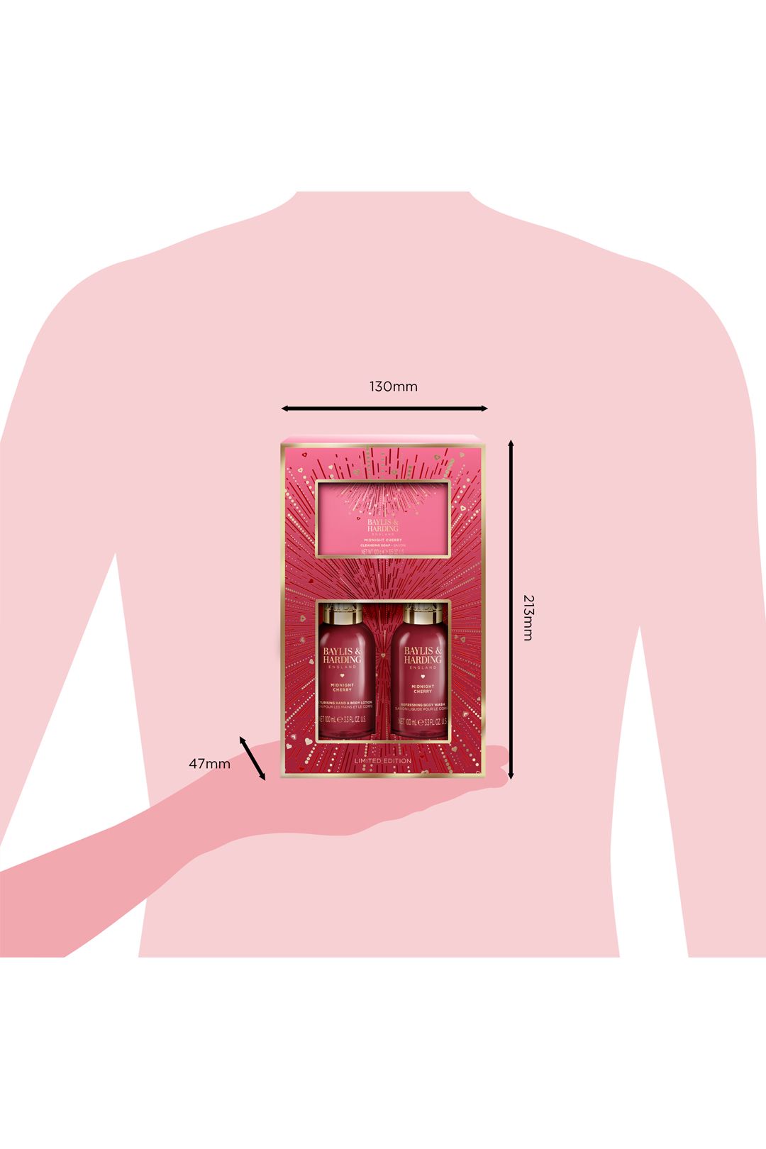 Baylis & Harding Midnight Cherry Make Me Sparkle Bathing Gift Set Multi image 7