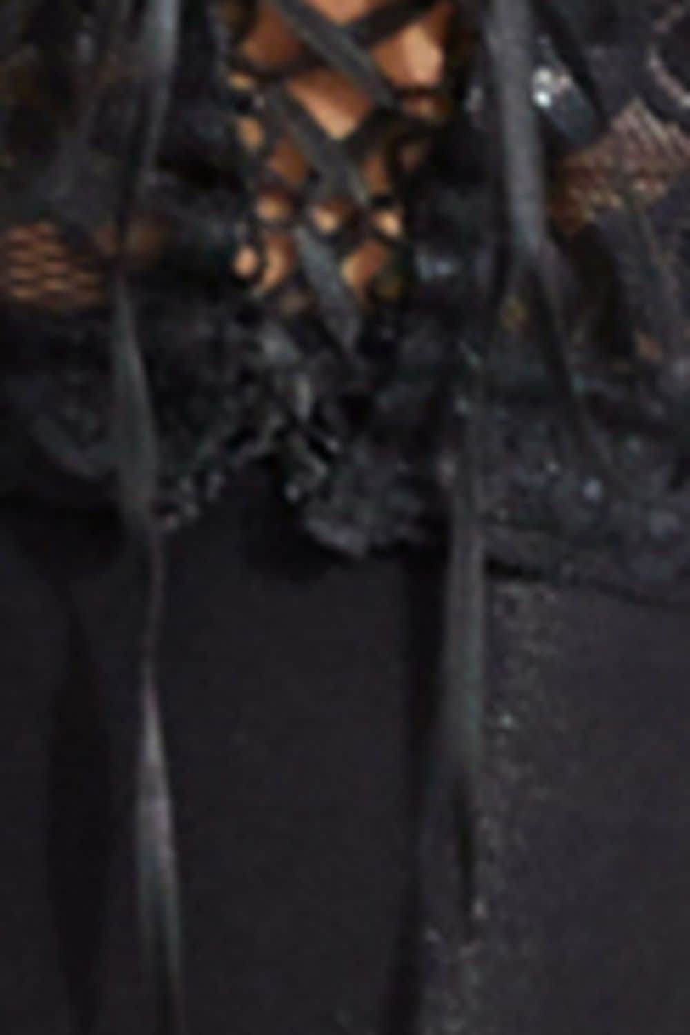 Ann Summers Lace Welt Opaque Hold Ups image 3