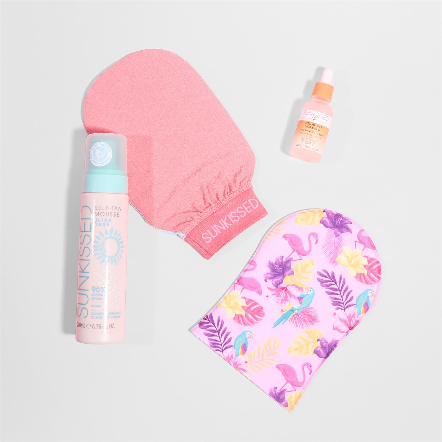 Sunkissed Ultra Dark Tan Set - Tan 200ml, Mitt, Serum 30ml image 2