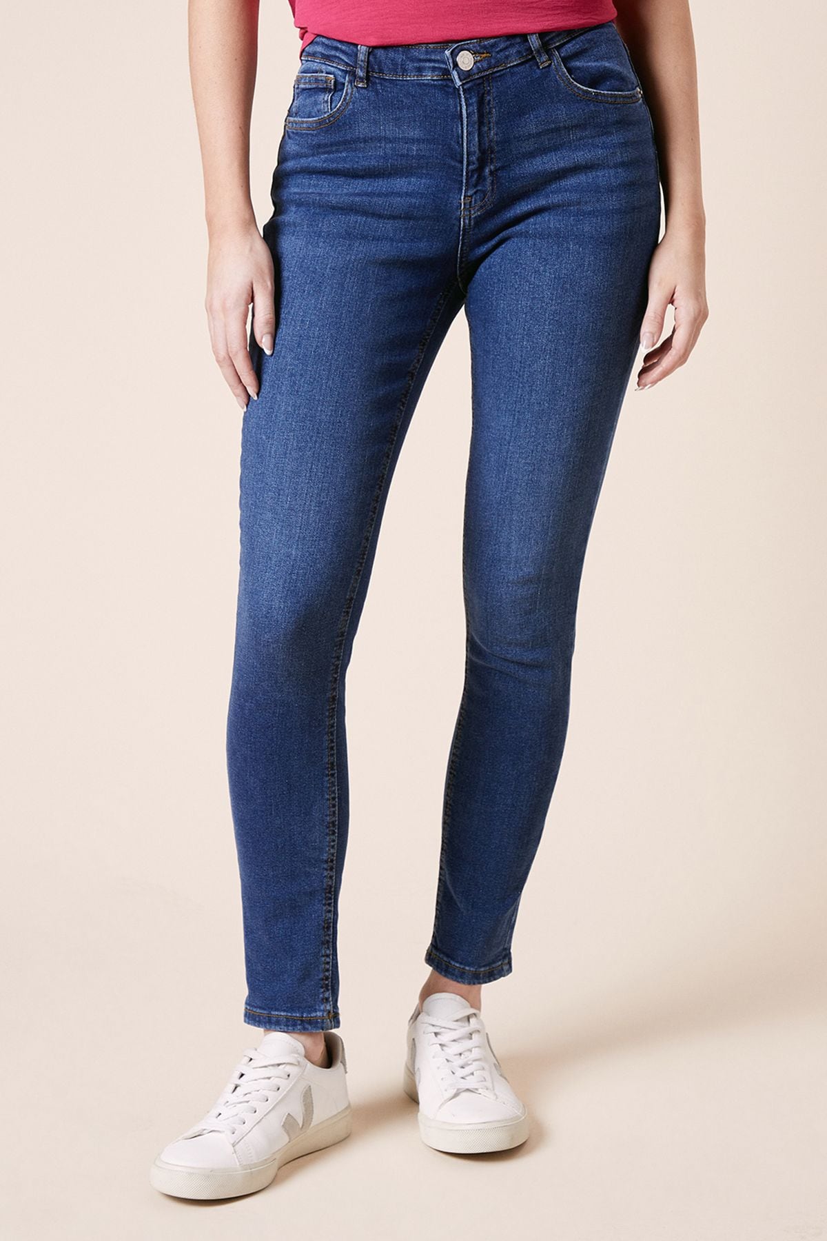 Dorothy Perkins Comfort Stretch Skinny Jeans Mid Wash image 2