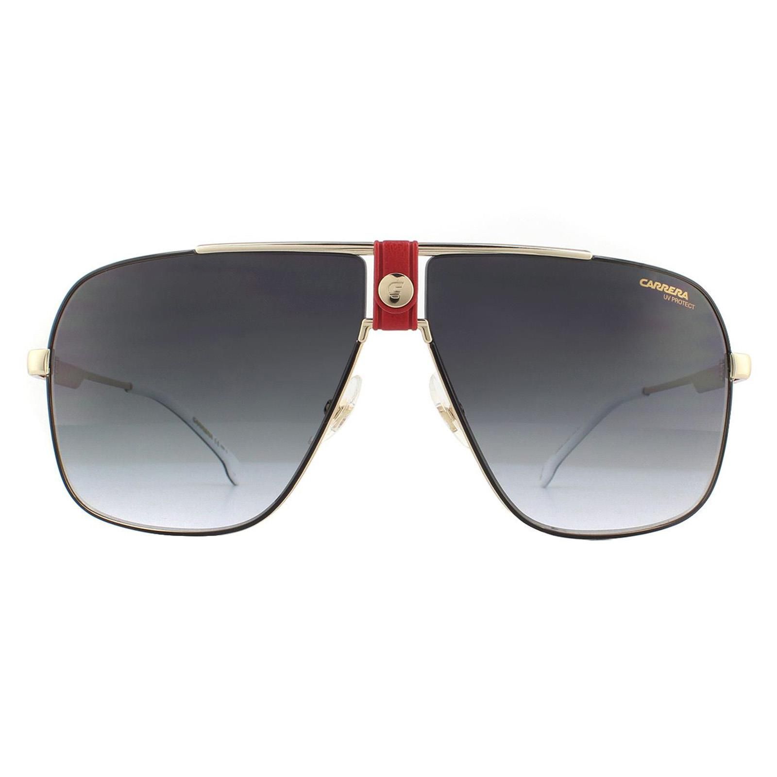 Carrera Aviator Gold Red Dark Grey Gradient Sunglasses