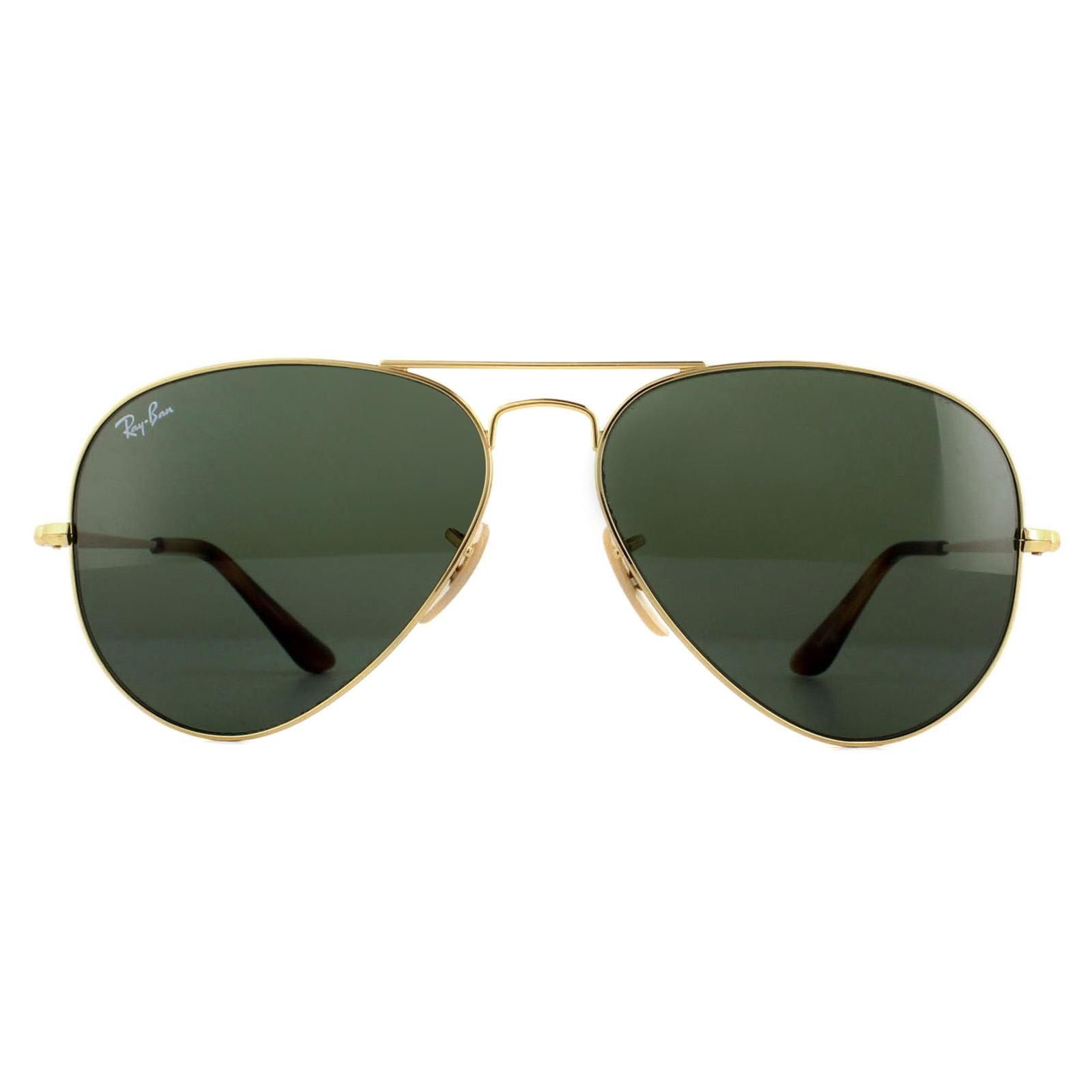 Ray-Ban Aviator Gold Green Sunglasses