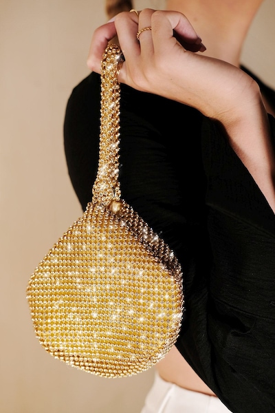 Where's That From 'Diamante' Mini Chainmail Pouch Bag