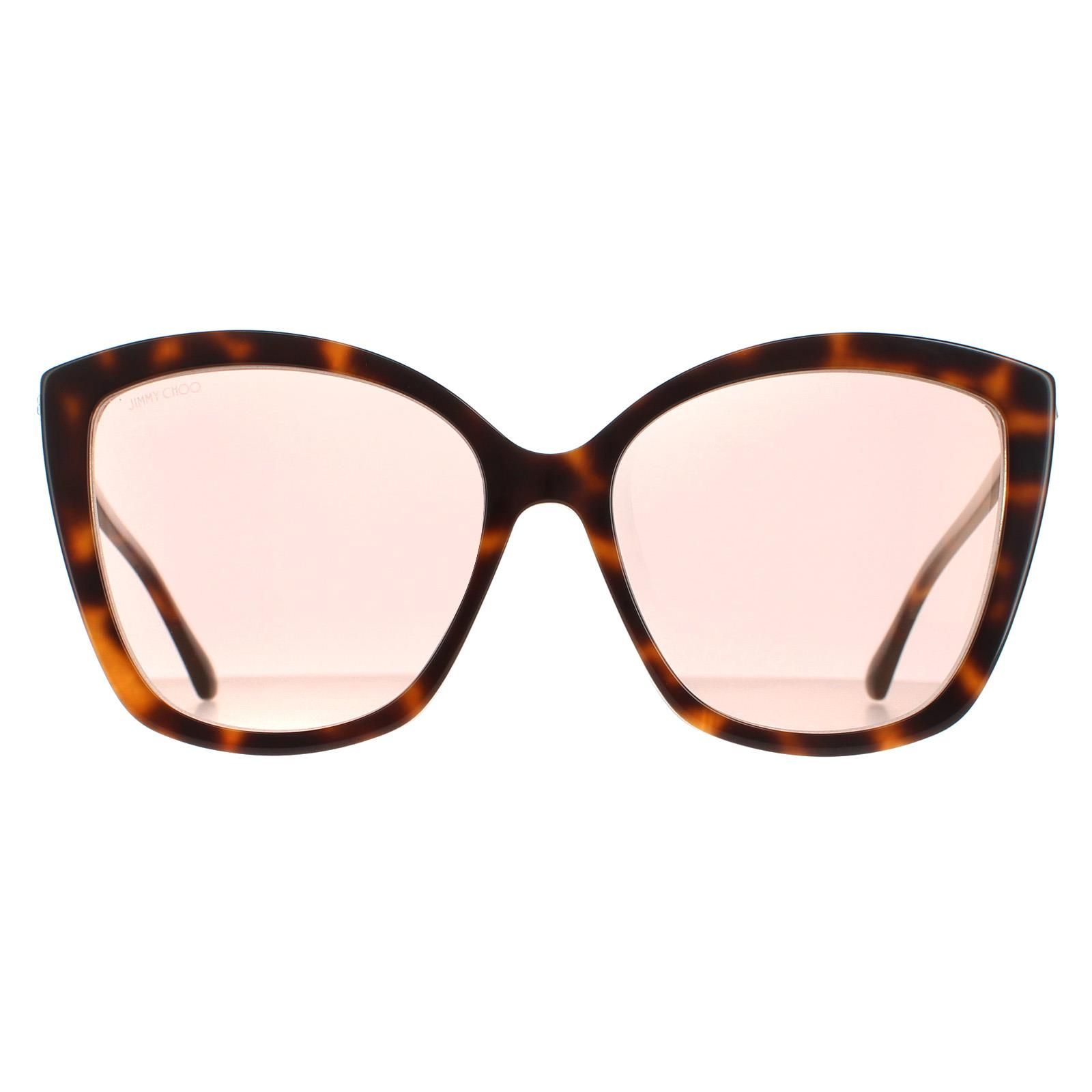 Jimmy Choo Cat Eye Havana Pink Gold Mirror Nat/S image 1