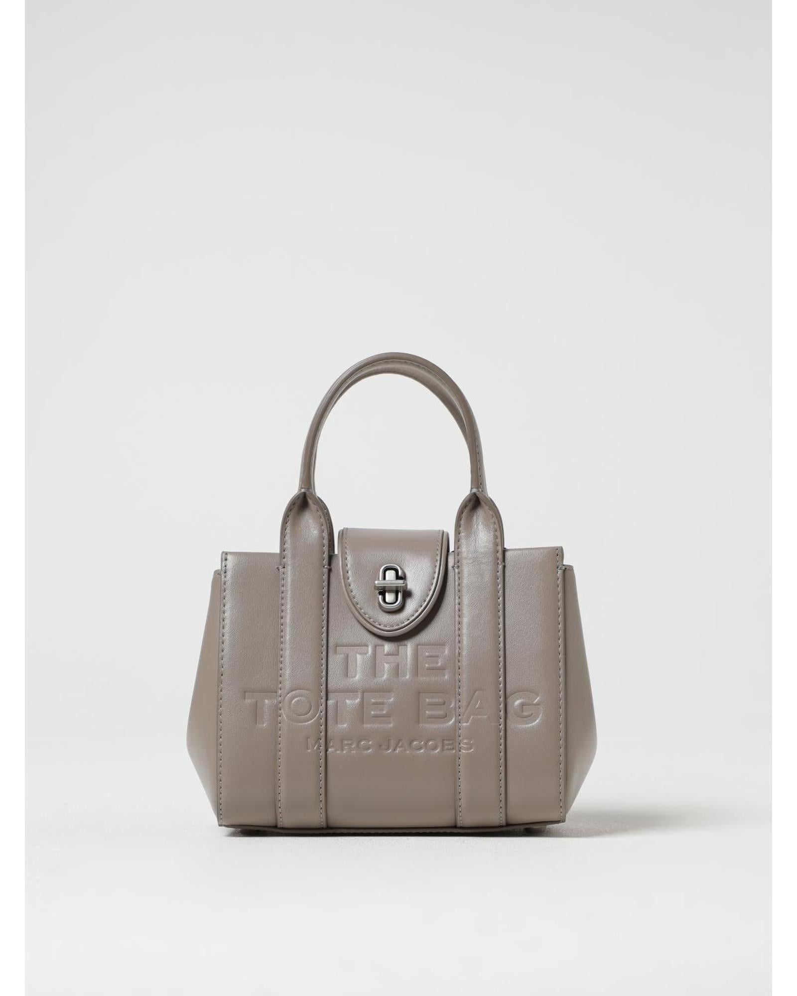 Marc Jacobs Mini Tote Bag Embossed Logo Wo - Grey Clutch Bags image 1