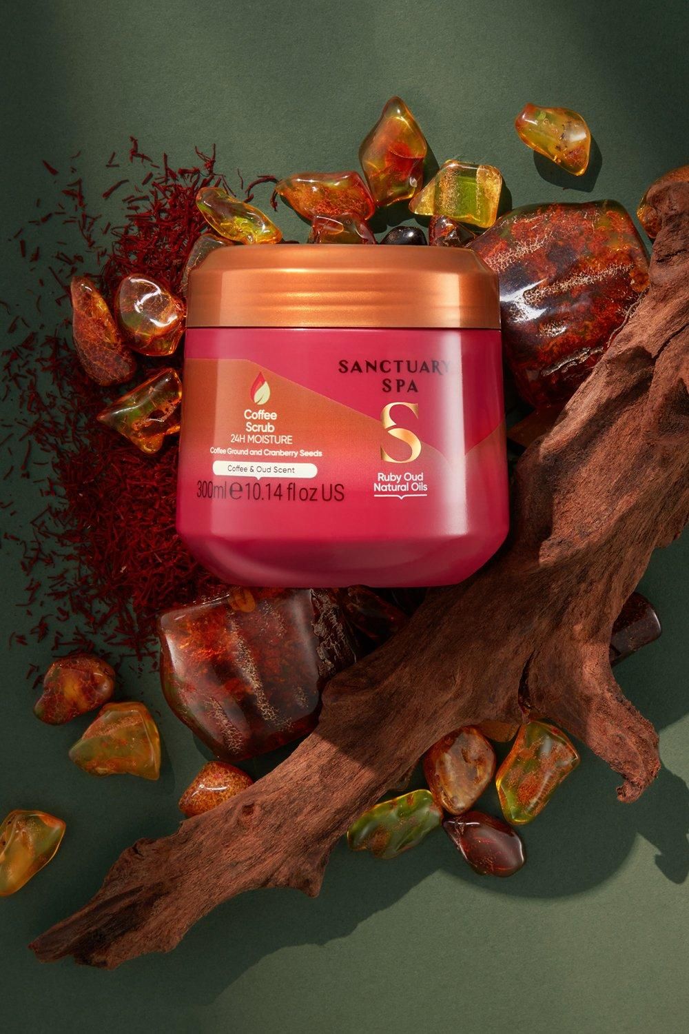 Sanctuary Spa Ruby Oud Natural Oils Coffee Scrub 300ml Multi image 2
