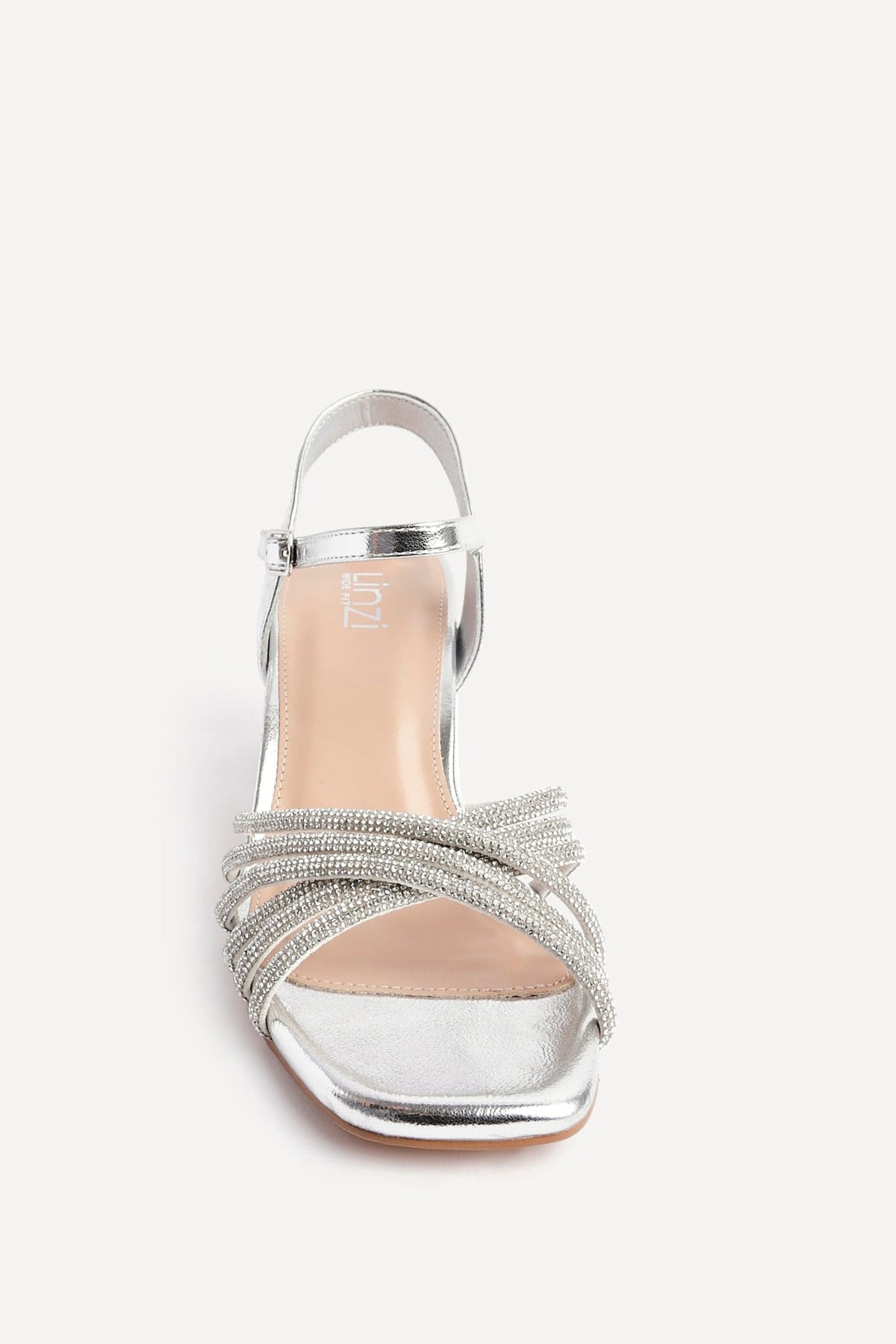 Linzi Strictly Wide Fit Silver Block Heel image 4