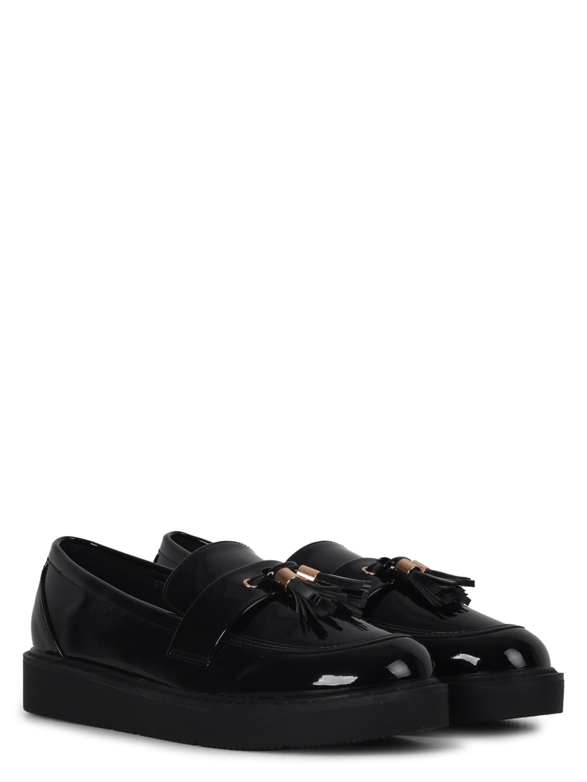Linzi Naomi Wide Fit Black Patent Loafer image 3