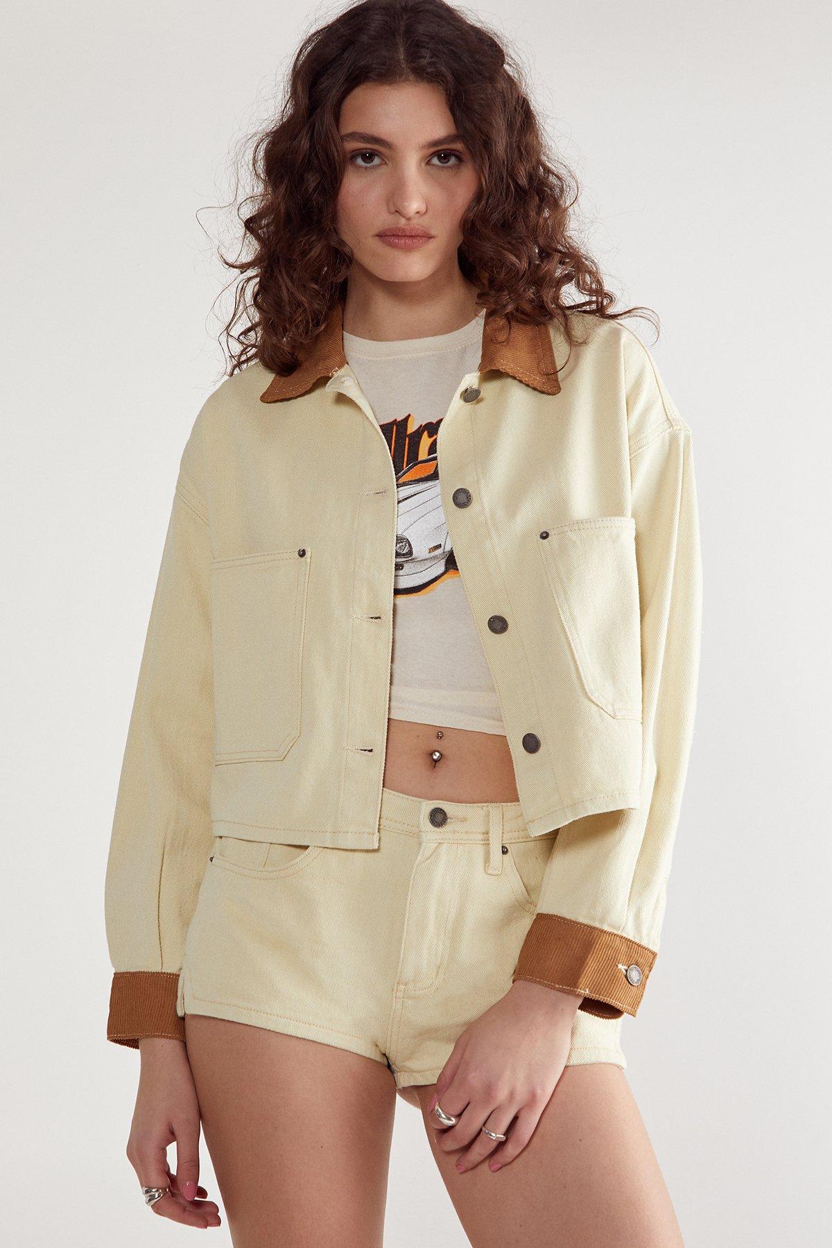 NastyGal Denim Trucker Jacket Lemon image 2