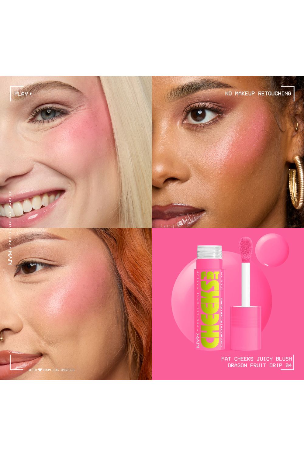 NYX Professional Makeup Fat Cheeks Blush 8ml Dragon Fruit Drip image 8