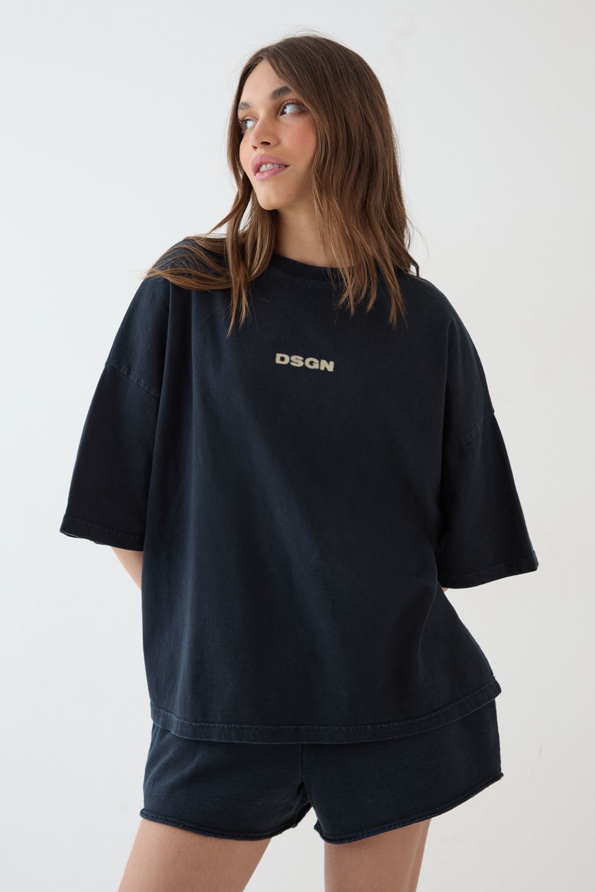 DSGN Studio DSGN Studio Heavyweight Washed Oversized Short Sleeve T-Shirt Washed Black
