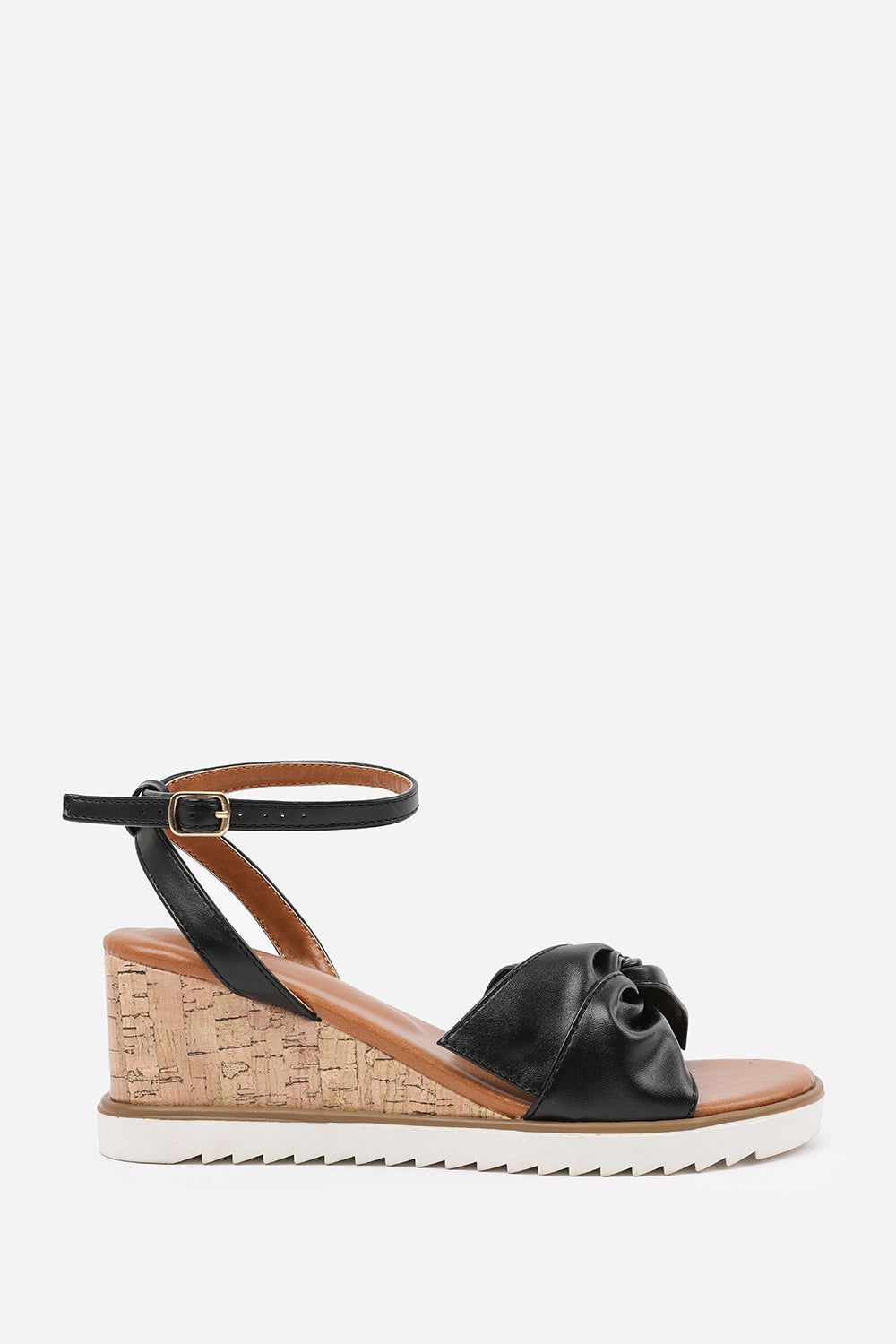 Where's That From 'Qween' Knot Detail Wedge Shoes With Buckle Ankle Strap image 2