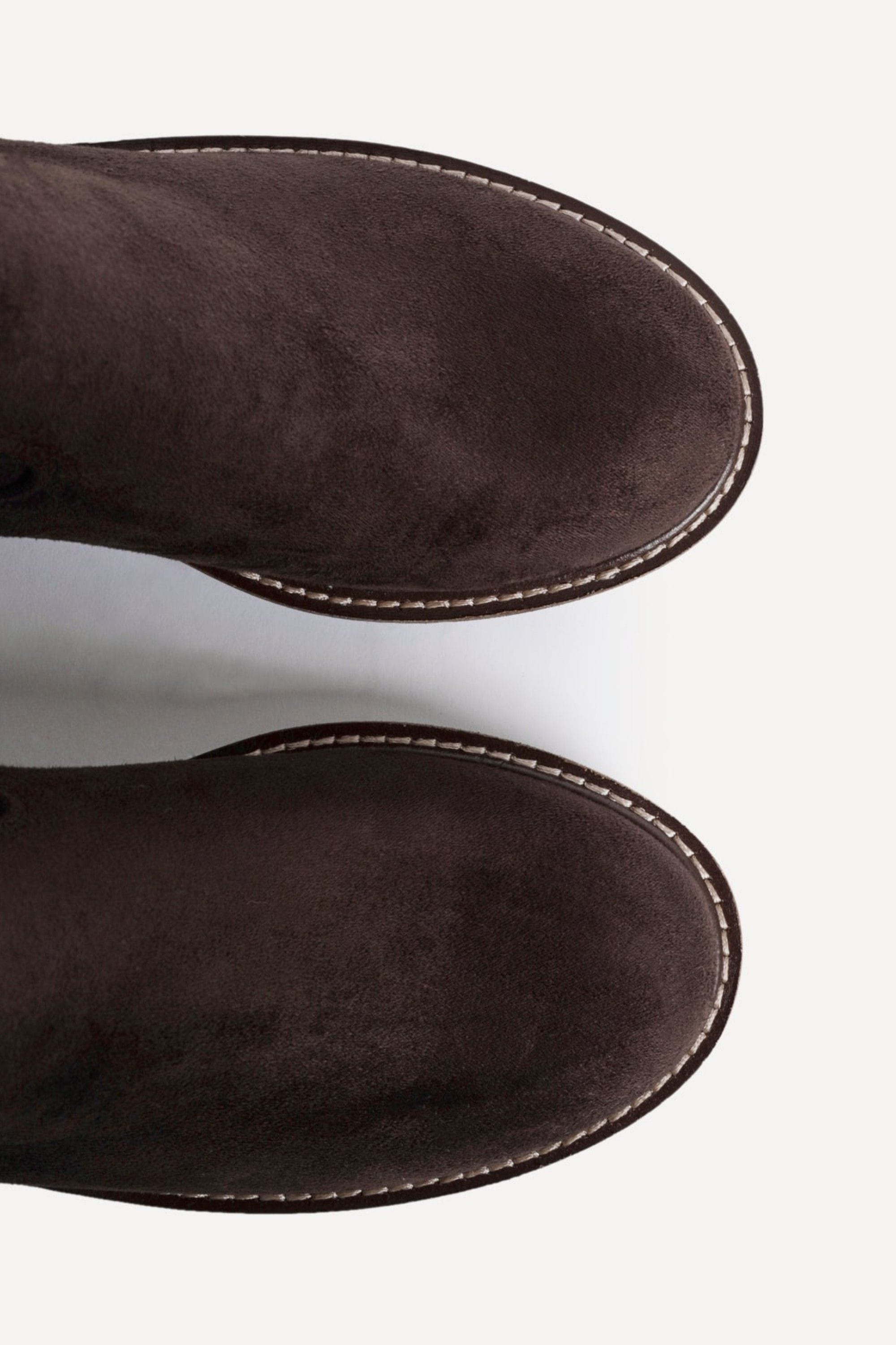 Linzi Trish Brown Faux Suede Wedged Ankle Boots image 5