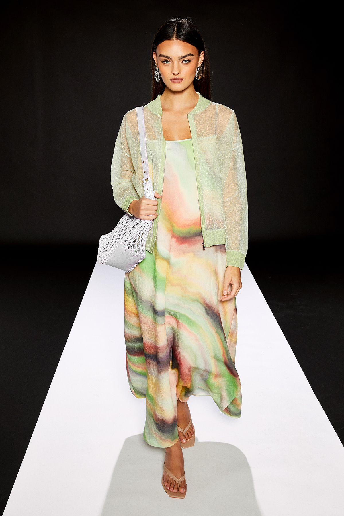 RUNWAY 1.8.1.8 Runway 1.8.1.8 Printed Strappy Maxi Dress Multi image 1