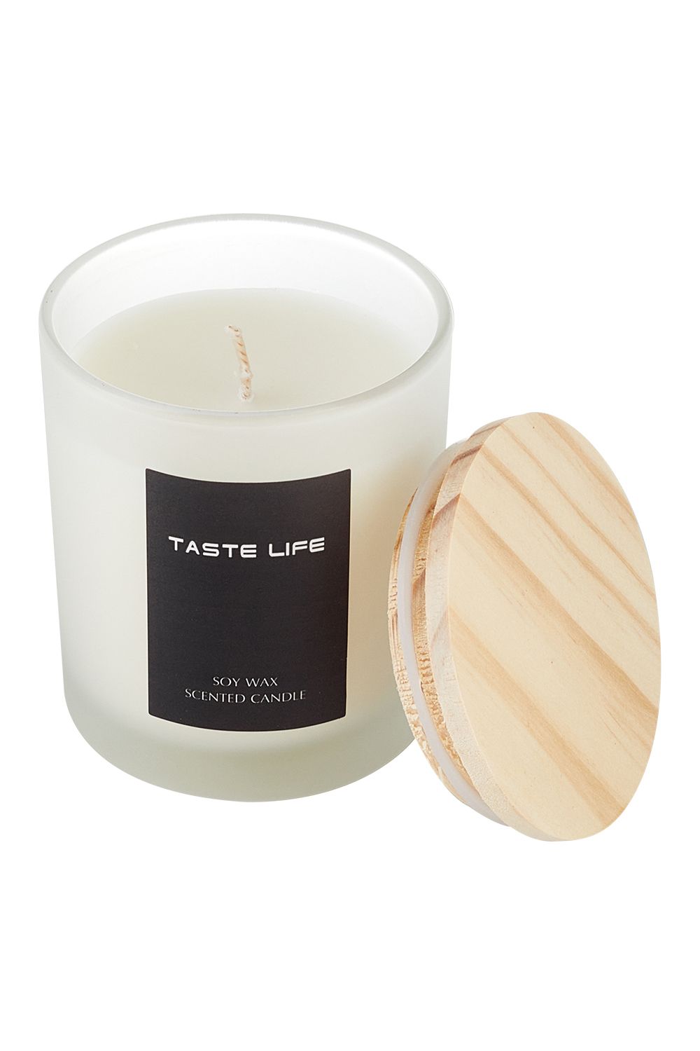 SHEONLY Soy Wax Scented Candle in Frosted Glass Jar with Wooden Lid , Sweet Mountain Spring image 3