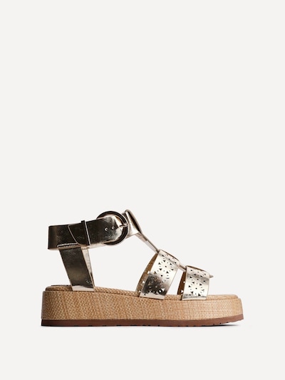 Linzi Sunkissed Gold Gladiator Flatform Sandals