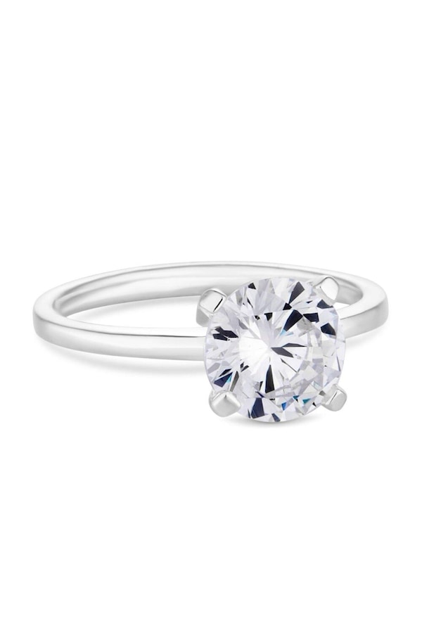 Simply Silver Sterling Silver 925 with Cubic Zirconia Solitaire Ring