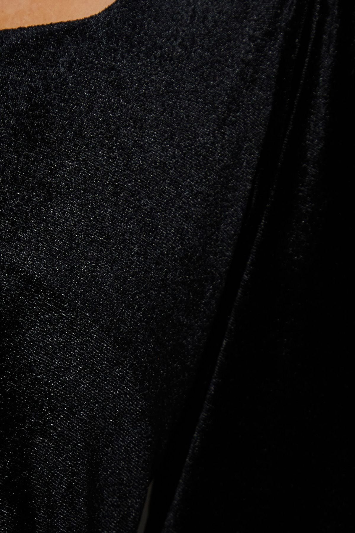 Dorothy Perkins Velvet Sweetheart Neck Top Black image 5