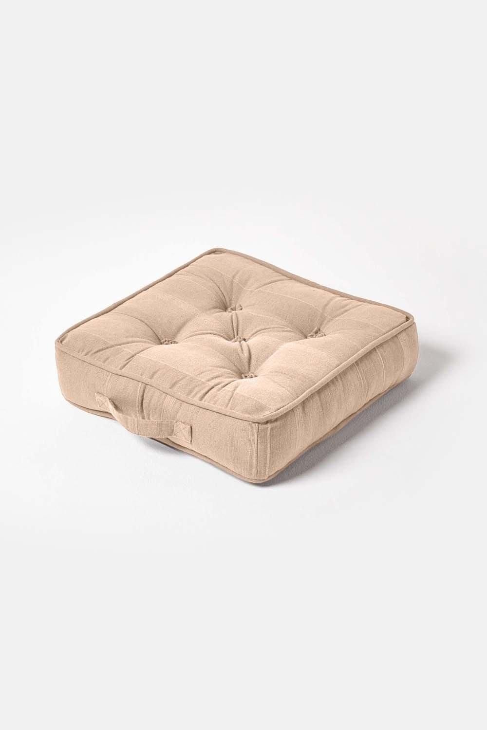 Homescapes Rajput Ribbed Cotton Floor Cushion image 1