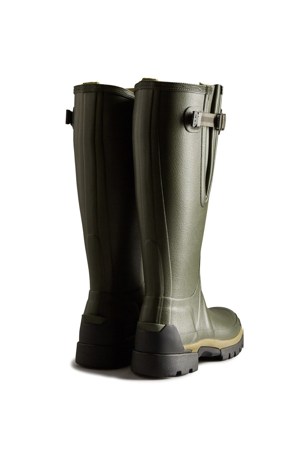 Hunter Dark Green 'Balmoral Adjustable Neoprene Lined' Wellington Boot image 3