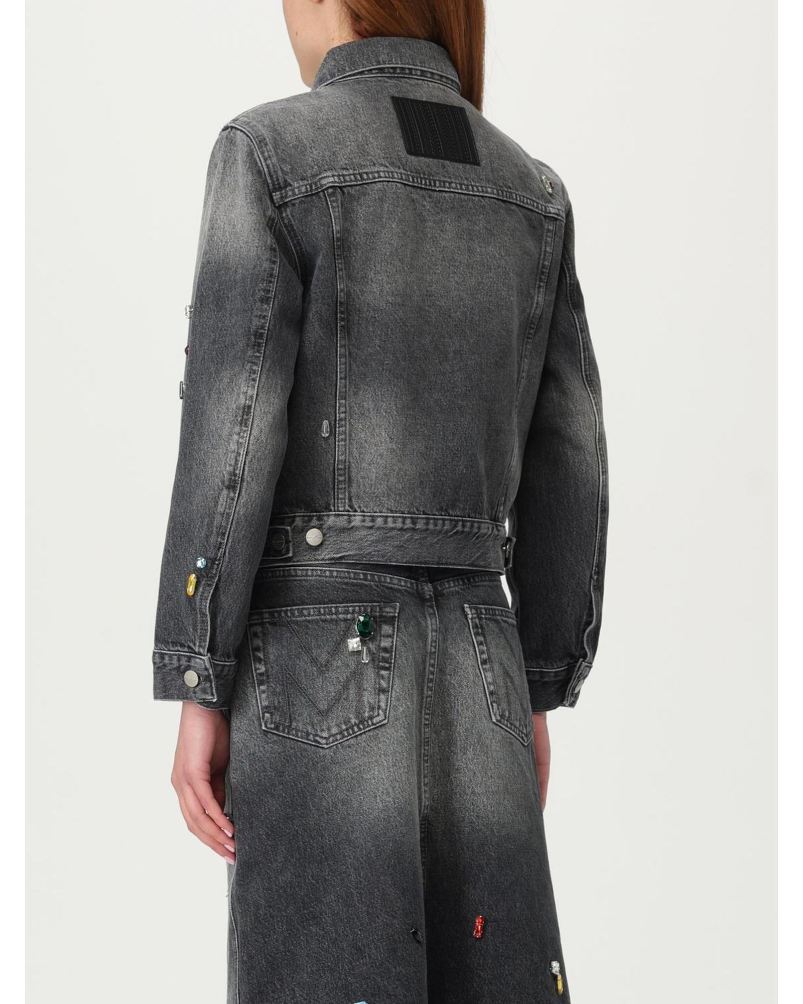 Marc Jacobs Embellished Denim Jacket Wo - Black image 3