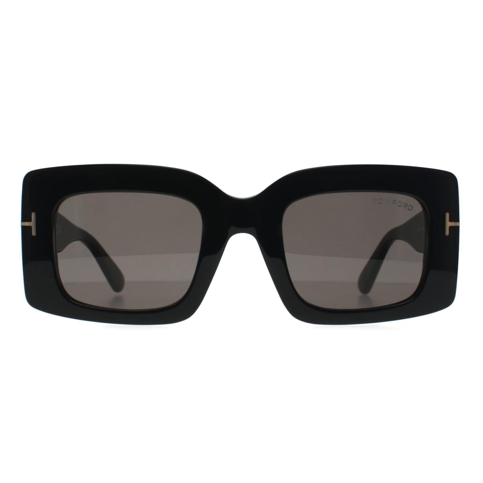 Tom Ford Square Shiny Black Grey with Light Mirror Brigitta FT1188 image 1