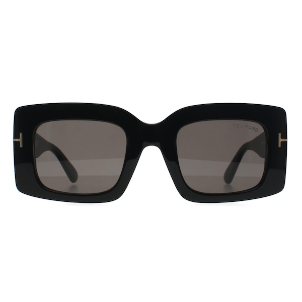 Tom Ford Square Shiny Black Grey with Light Mirror Brigitta FT1188