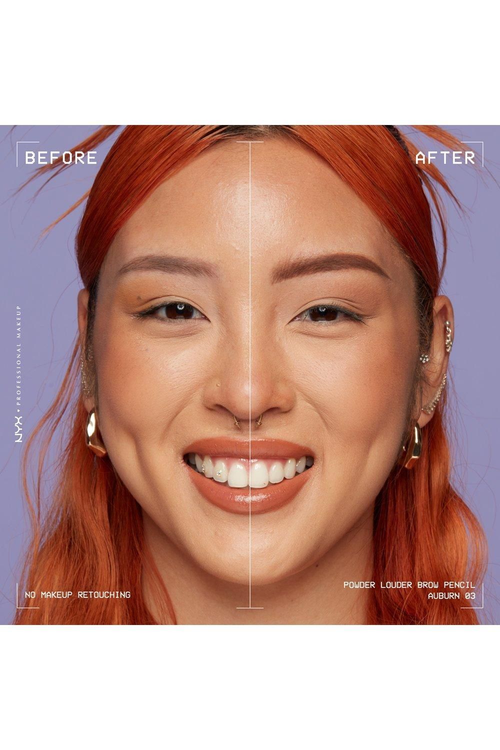 NYX Professional Makeup Powder Louder Brow Pencil 12HR Wear Buildable Micro-Fibres Auburn image 3