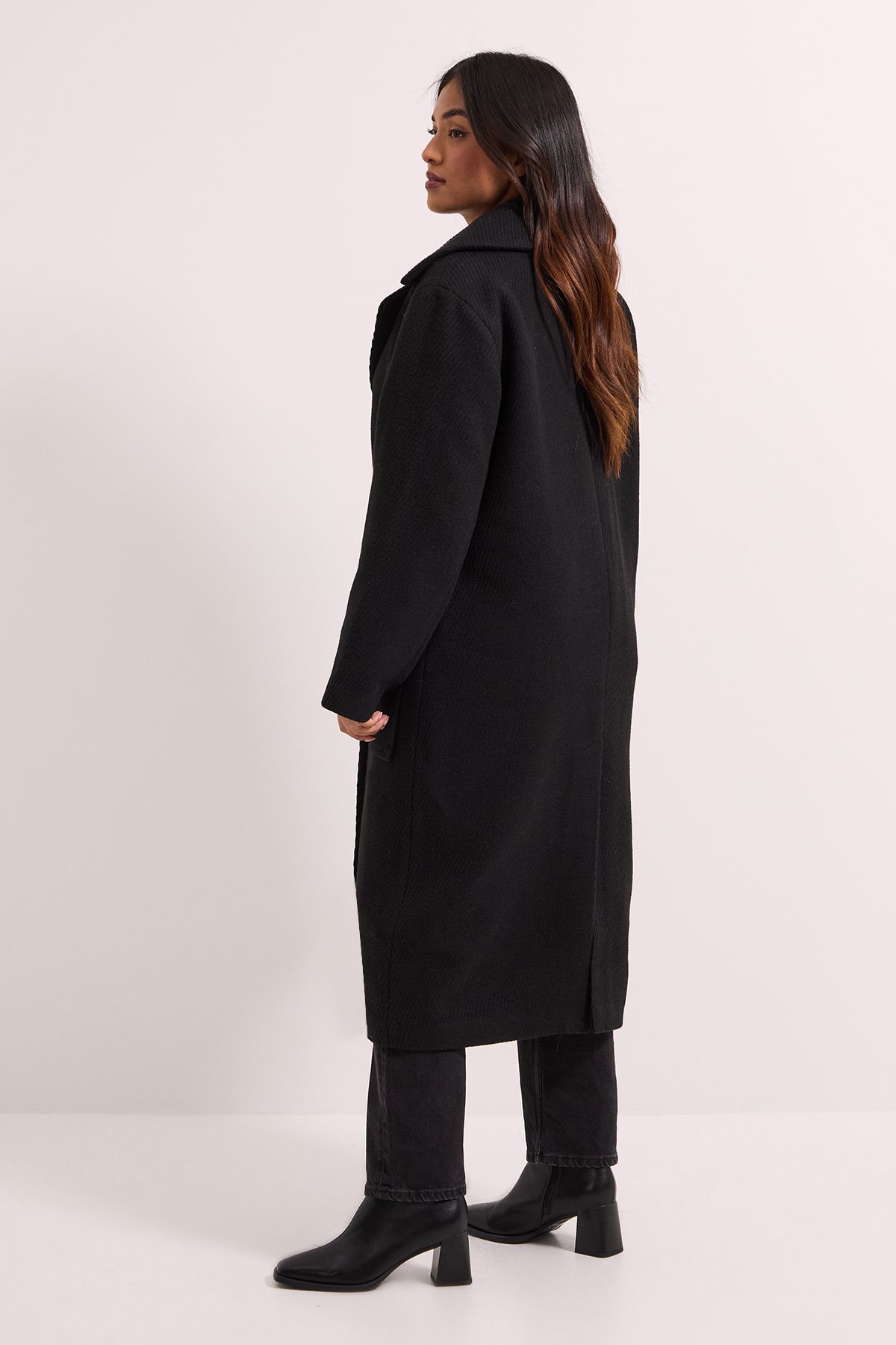 Dorothy Perkins Petite Pocket Detail Coat Black image 4