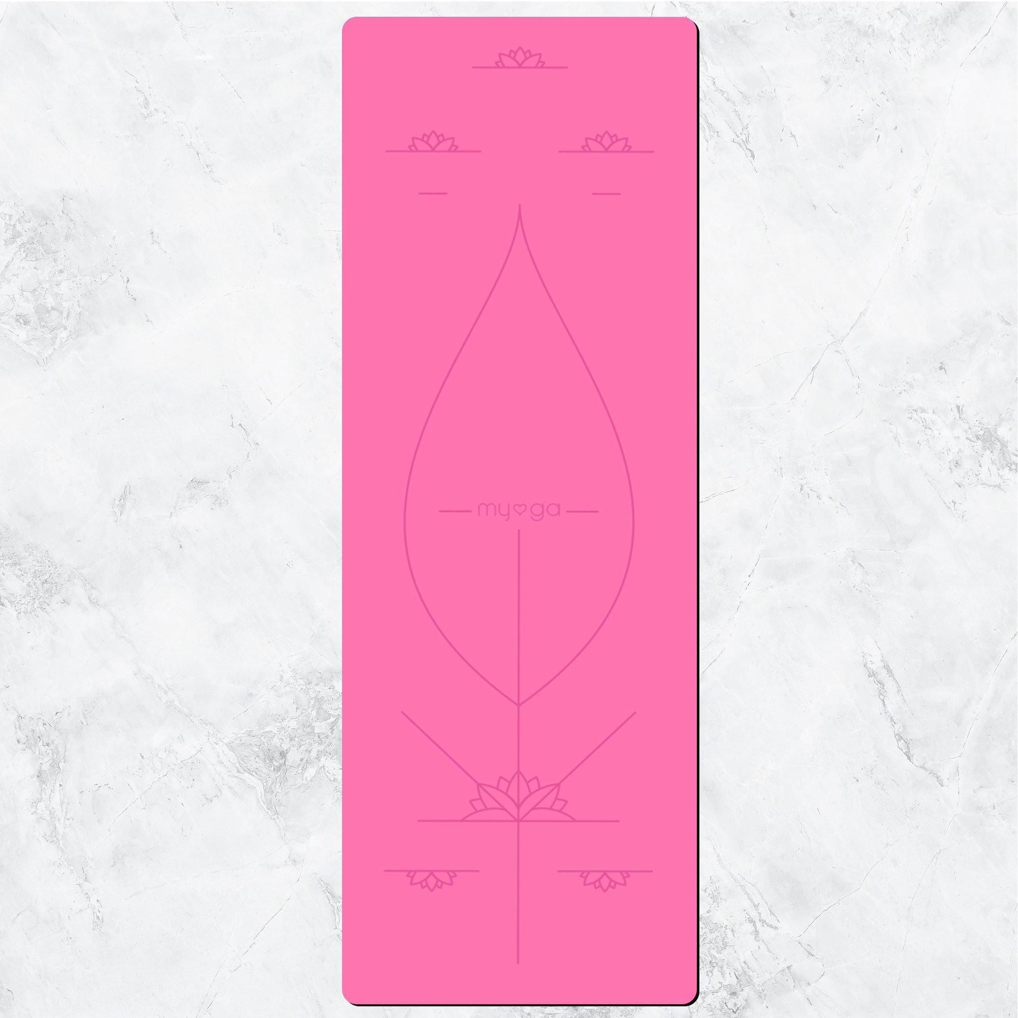 Myga Extra Large Pink Alignment Yoga Mat image 2