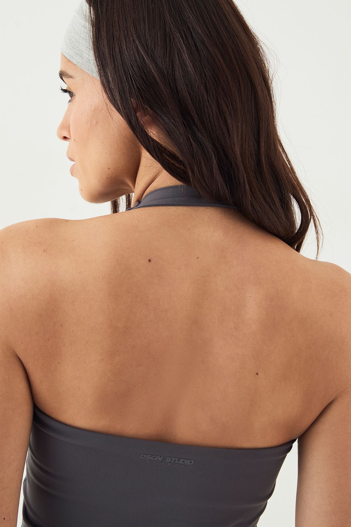 DSGN Studio DSGN Studio Sports Ultra Sculpt Seam Detail Padded Halterneck Top Charcoal image 4