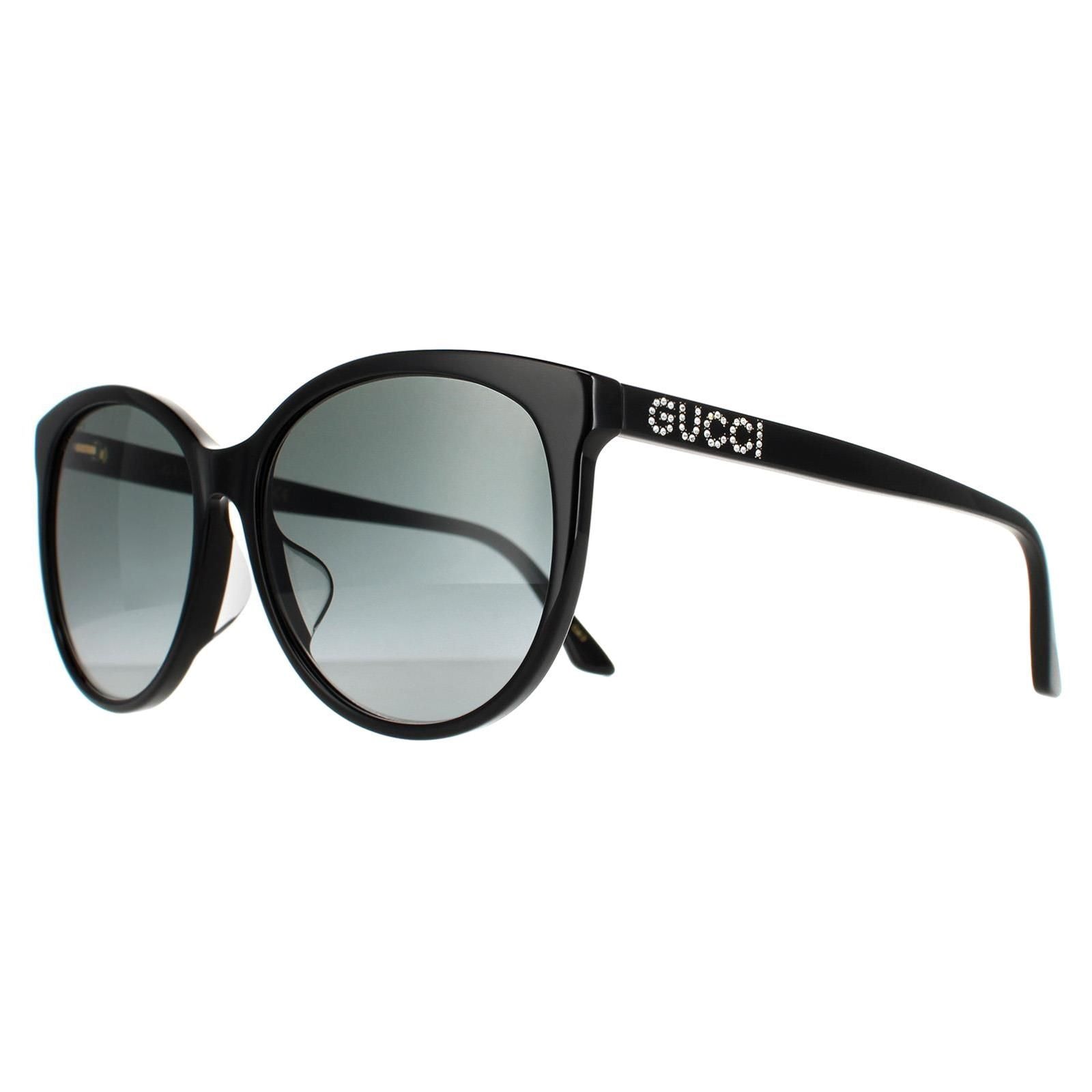 Gucci Round Shiny Black Grey Gradient GG0729SA image 2