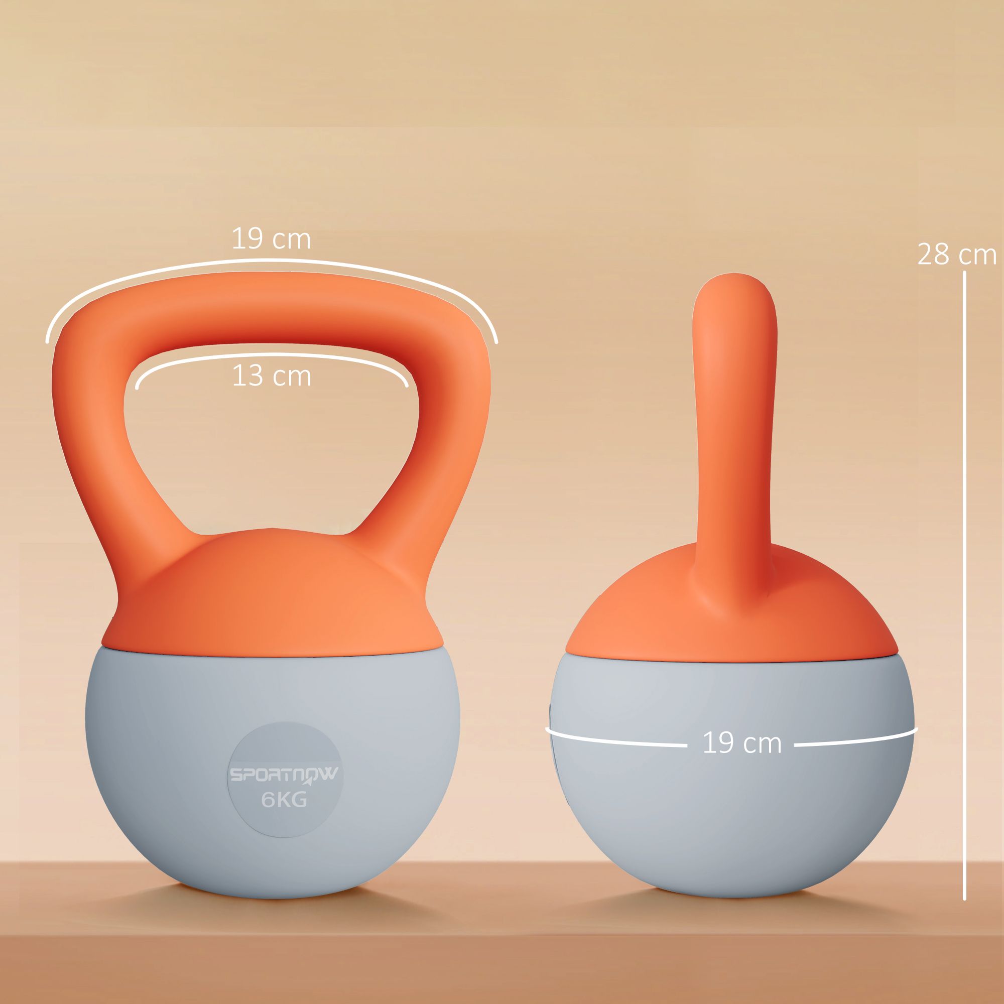 SPORTNOW 6KG Kettlebell with Soft Body and Non-Slip Handle image 3