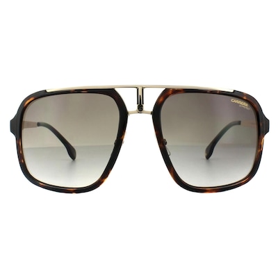 Carrera Square Havana Gold Brown Gradient Sunglasses