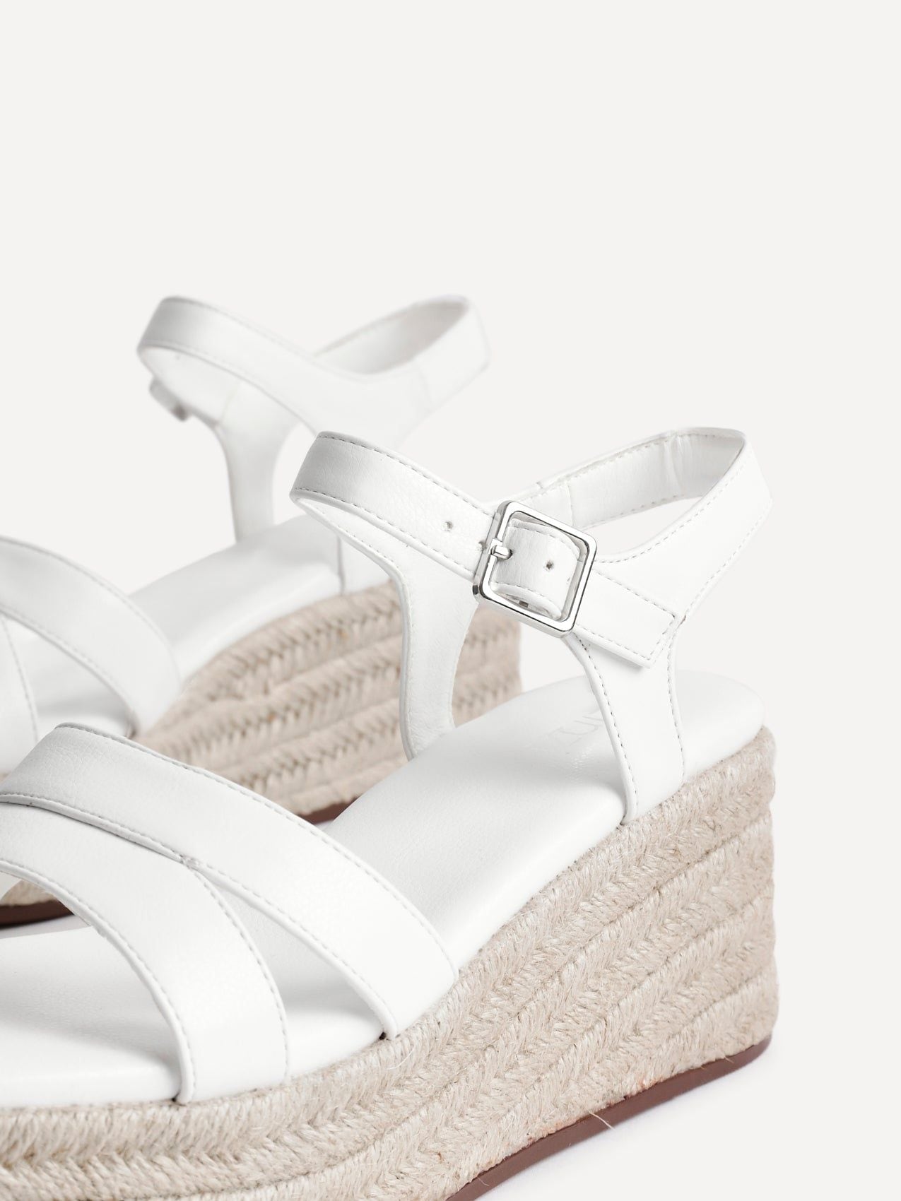 Linzi Contour White Flatform Sandals image 4