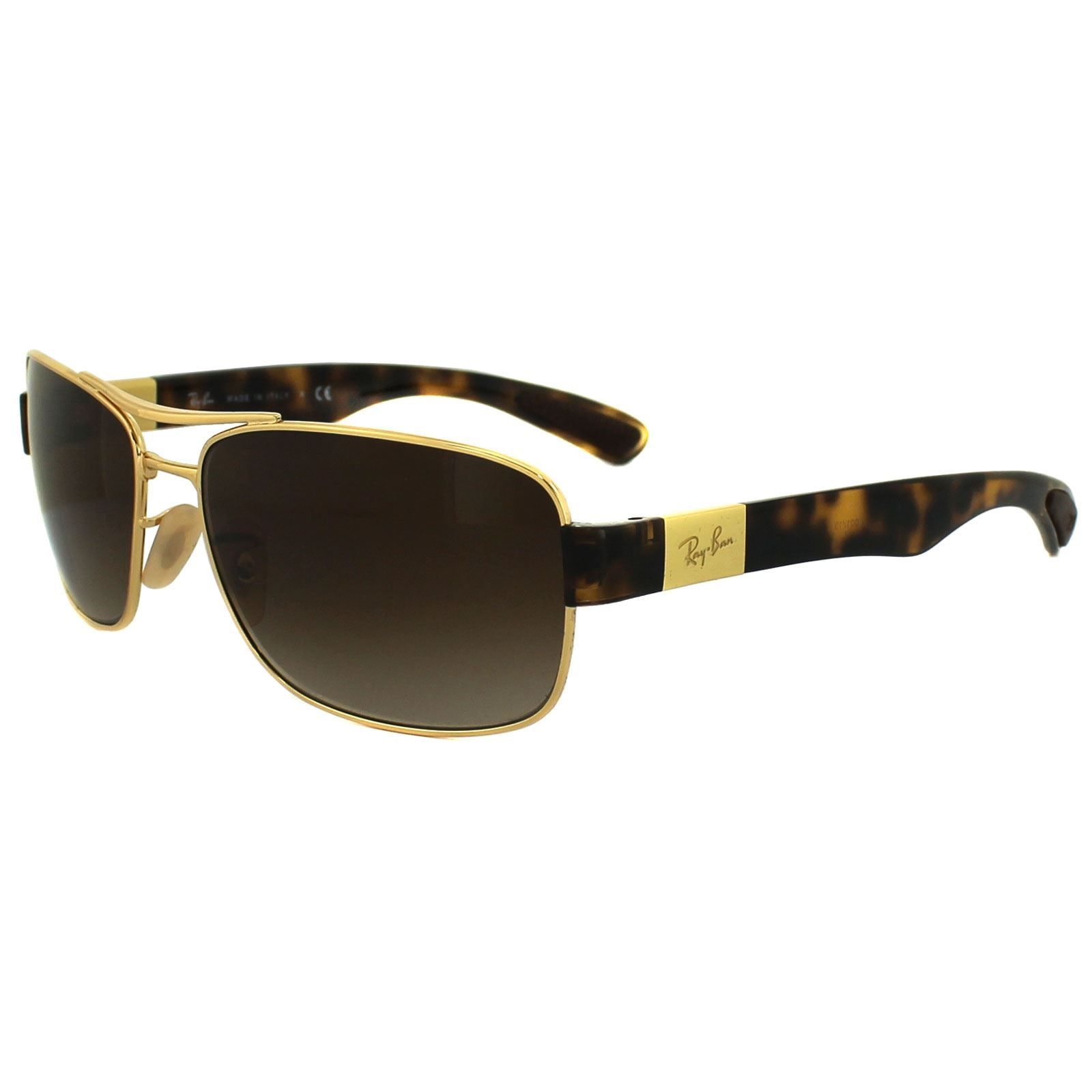 Ray-Ban Rectangle Gold Brown Gradient Sunglasses image 2