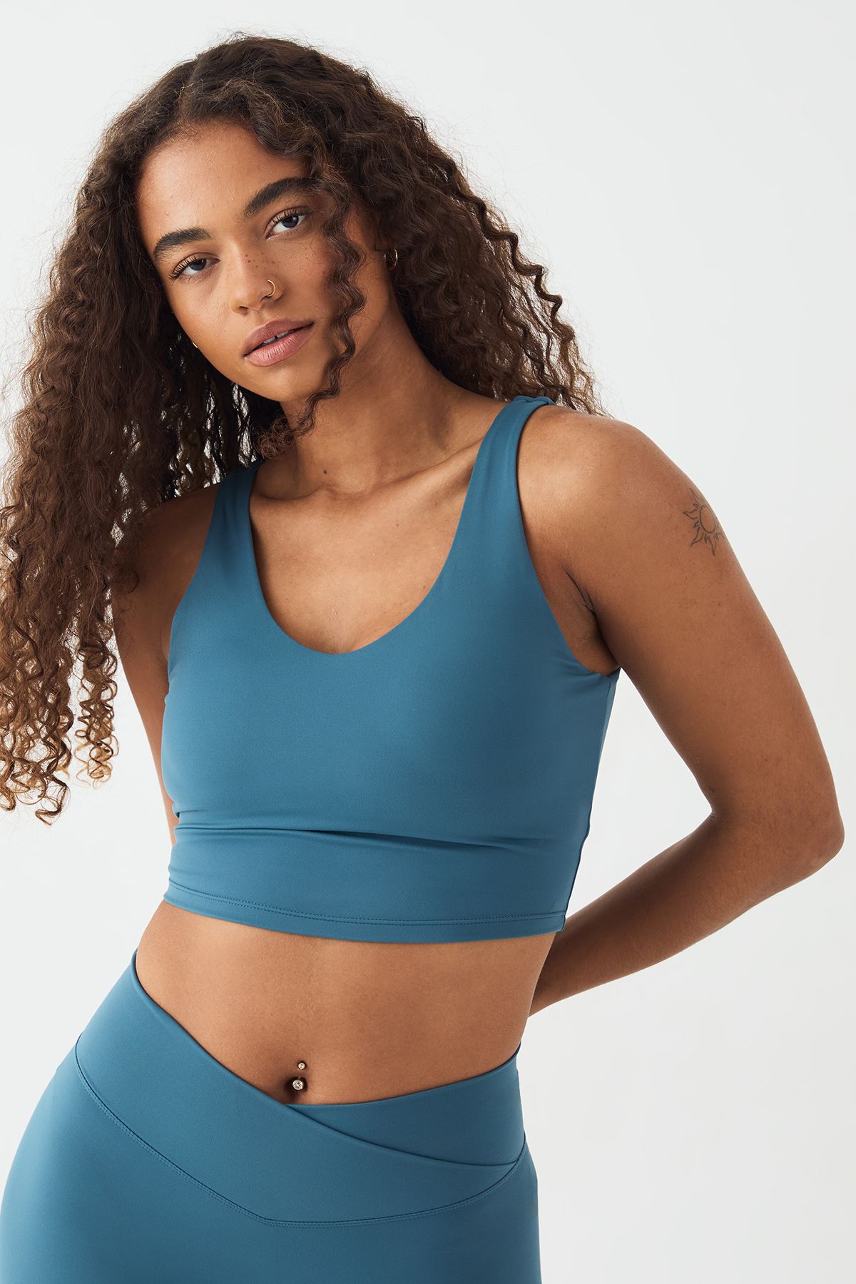 DSGN Studio DSGN Studio Ultra Sculpt Longline Sports Bra Teal image 4