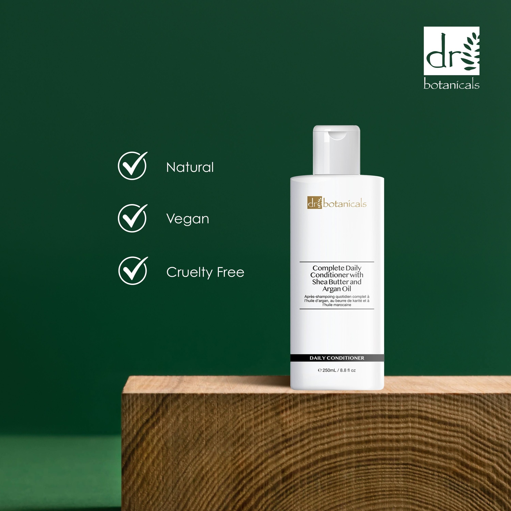 Dr. Botanicals Moroccan Oil, Shea Butter & Argan Oil Complete Daily Conditioner 250ml image 4